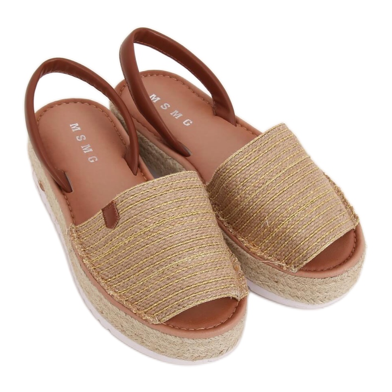 Zlatne sandale espadrile WH935 Gold zlatna