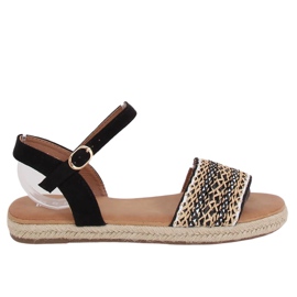 Crne ženske sandale espadrile WH933 Crne crna