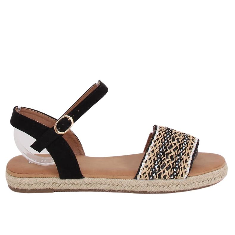 Crne ženske sandale espadrile WH933 Crne crno