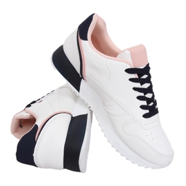 Bijele ženske sportske cipele BK938 BIJELE / NAVY bijela tamnoplava