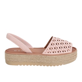 Sandale, espadrile, ružičasti ažur WH931 Pink ružičasta
