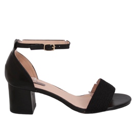 Crne sandale s visokim potpeticama 8160 Crna crno
