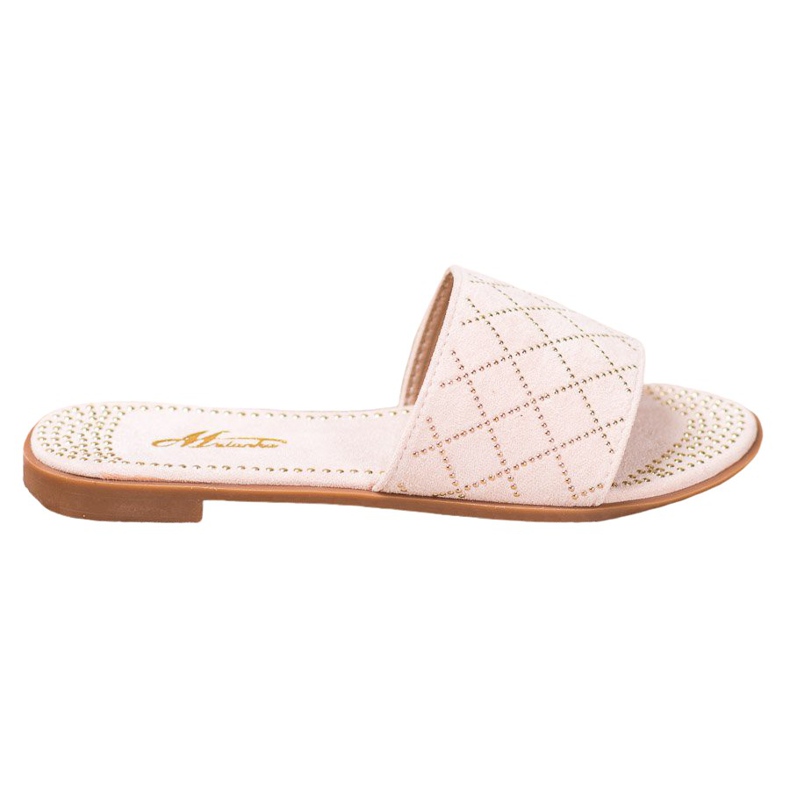 SHELOVET Elegantne papuče od antilopa ružičasta