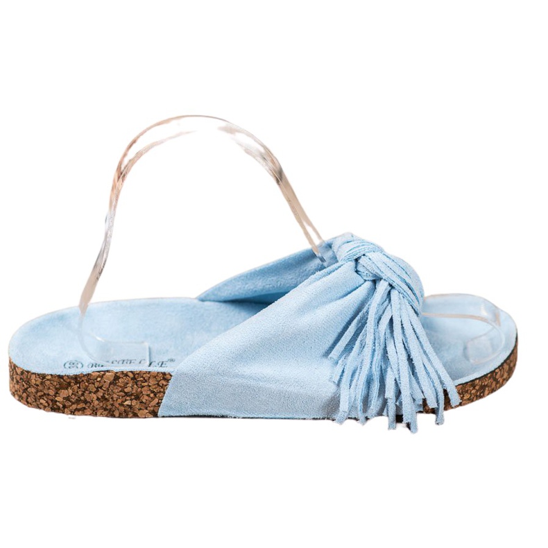 Bestelle Papuče od antilopa s resama plava