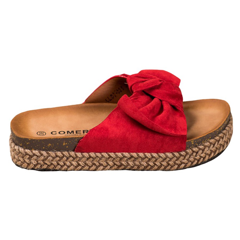 Comer Papuče na visokoj platformi crvena
