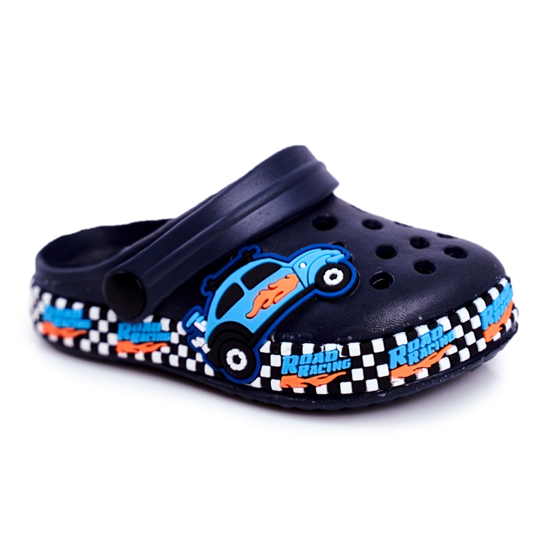 Giolan Dječje papuče Foam Crocs Navy Blue Road Racing mornarsko plava plava naranča