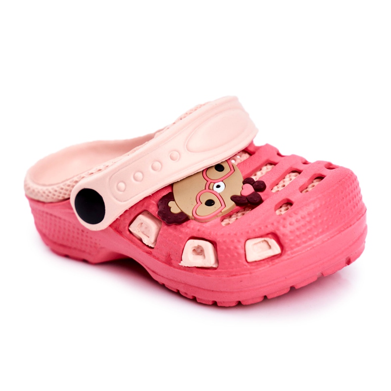 Giolan Dječje papuče Foam Crocs Red Sweet Teddy crvena raznobojna