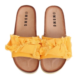 Ženske medene papuče WS9023 Žuta žuta boja