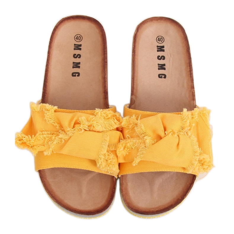 Ženske medene papuče WS9023 Žuta žuta boja