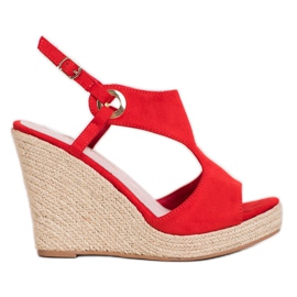 Goodin Zatvorene sandale Espadrilles crvena