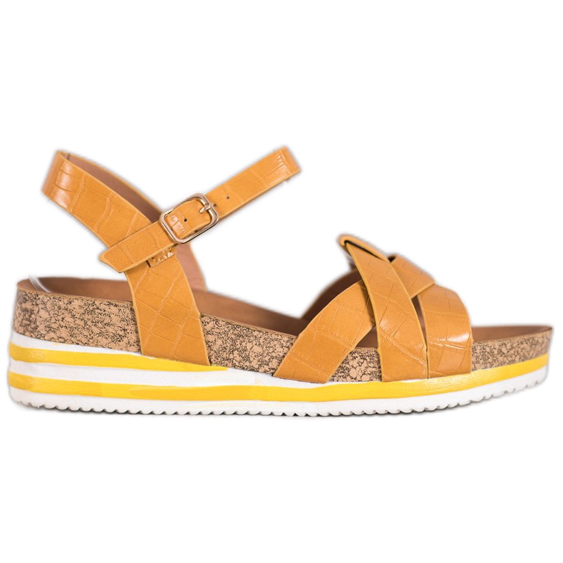 Comer Žute sandale s eko kožom žuta boja