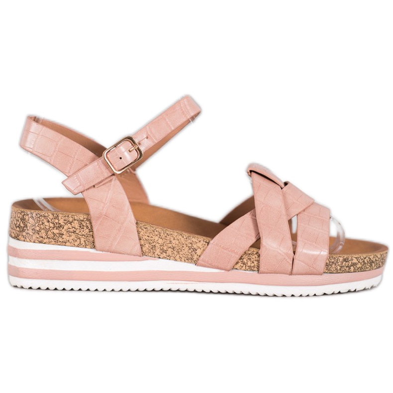 Comer Ružičaste sandale s eko kožom ružičasta