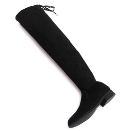 Visoke čizme od antikatora Lycra 3037 crne bijela