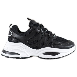 SHELOVET Udobne crne tenisice crna