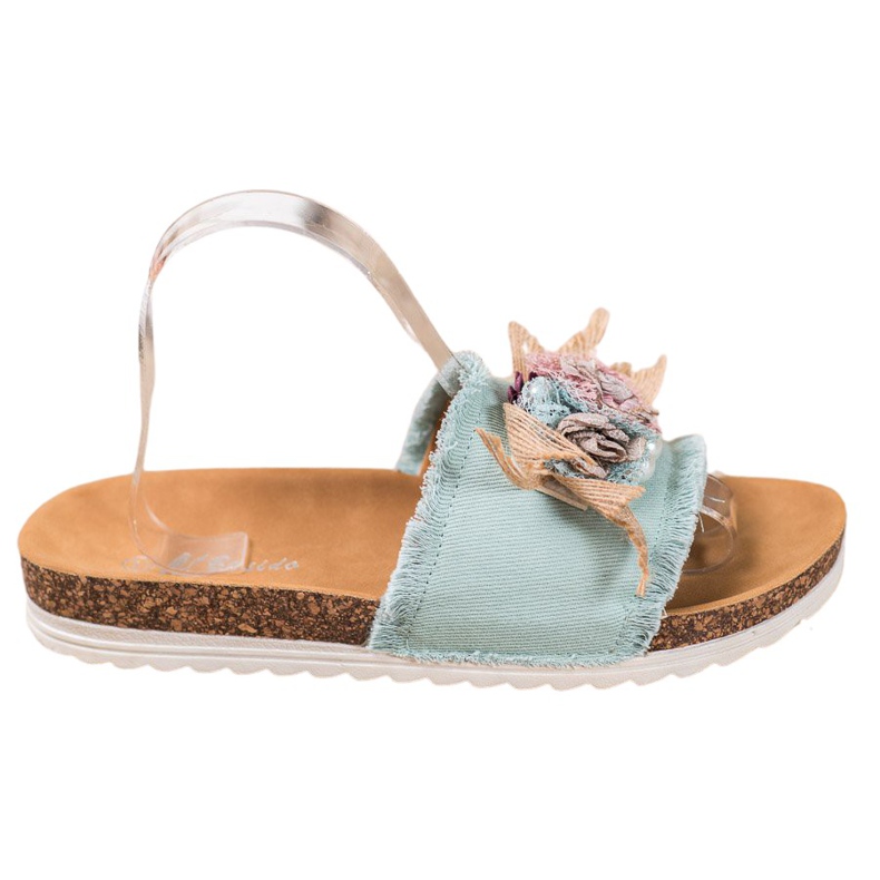 SHELOVET Modne papuče smeđa zelena