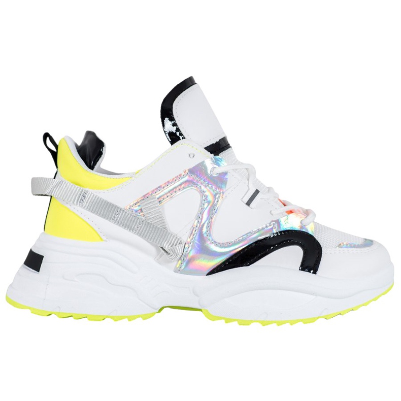 Weide Modne tenisice bijela crno siva žuta boja