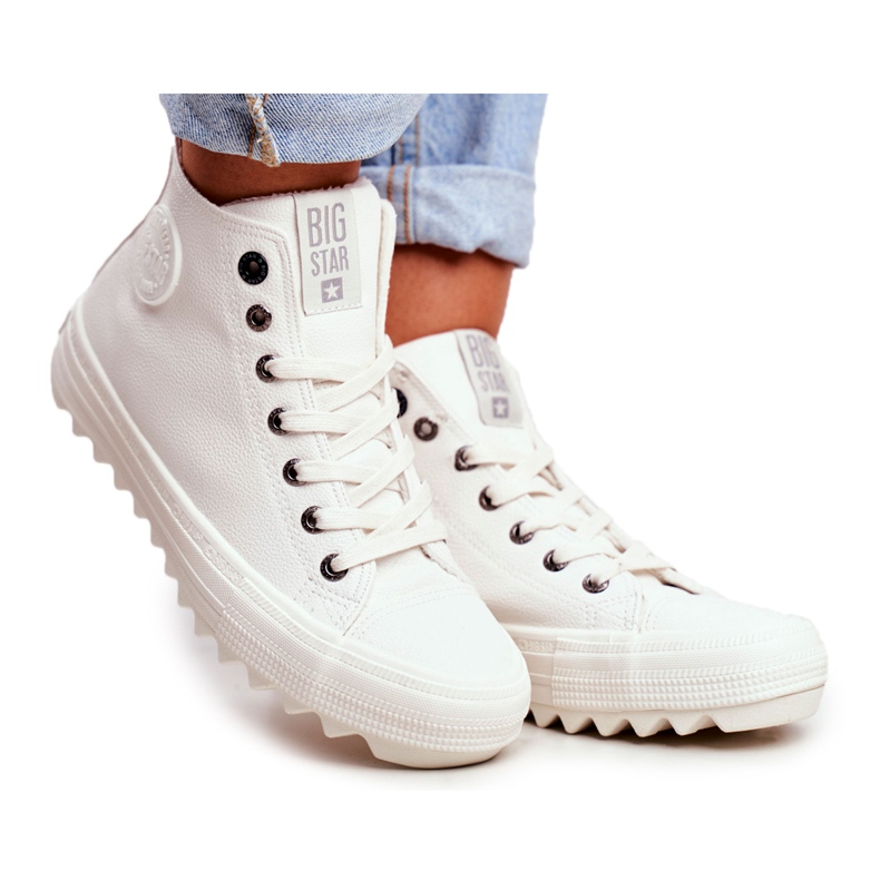 Ženske tenisice Big Star High Warm White GG274108 bijela
