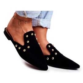 Lu Boo ženske crne antilop sandale Seniorita crna