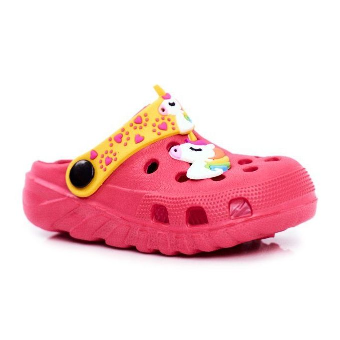 PB2 Dječje papuče pjene Crocs Pink Unicorn Lily ružičasta žuta boja