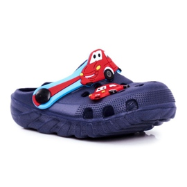 PB2 Dječje papuče pjene Crocs Navy Blue Cars Bruno tamnoplava