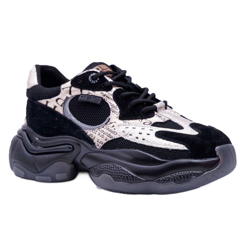 Ženske sportske cipele Big Star Daniel Lopez crno -zlatne FF274A524 žuta boja