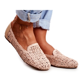 Ženske balerinke Lu Boo pletene bež 4Ever