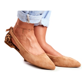 Lu Boo balerina In Spitz Suede Camel Better smeđa
