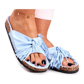 BUGO Ženske plave papuče na marini od pluta plava