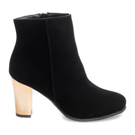 Čizme na peti B2908 Crne crna