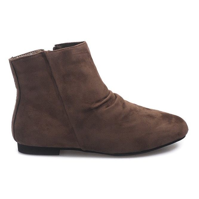 Suede Booties Chelsea čizme 7-121 Khaki kaki