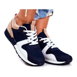EVE Ženske sportske cipele Navy Blue Golden Clementine Elements bijela tamnoplava zlatni