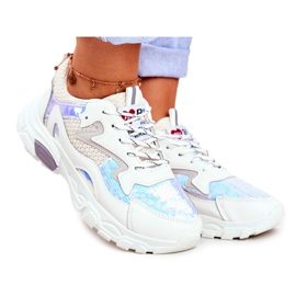 Ženske sportske cipele Lu Boo White Dazzle Me bijela višebojan