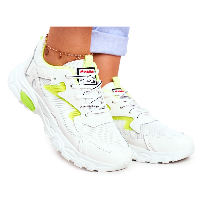 Ženske sportske cipele Bijele Lu Boo cipele Žuta Dazzle Me bijela žuta boja