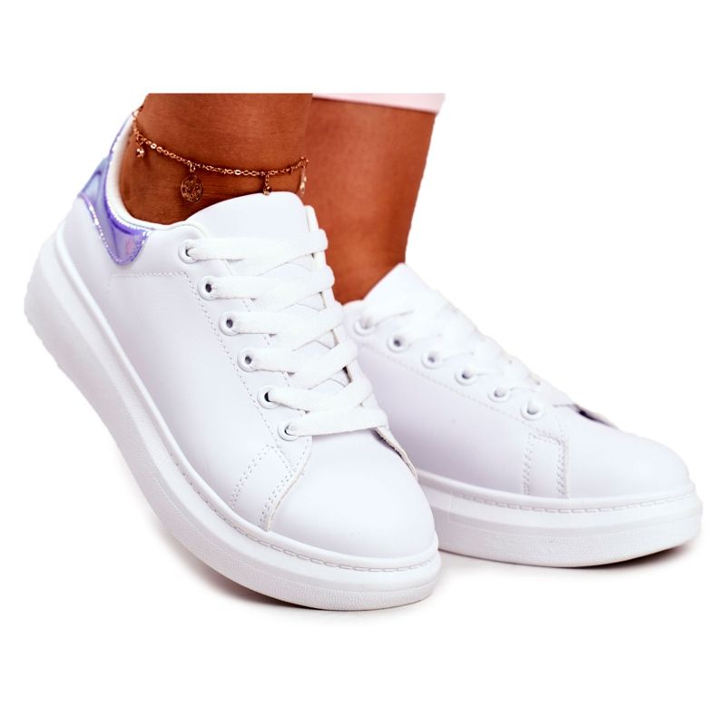 Ženske sportske cipele Lu Boo bijela metalik plava Matilda