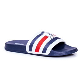 Muške papuče Big Star Navy Blue DD174691 bijela tamnoplava