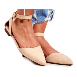 PS1 Ženske bež balerinke na pojasu s Allison Spitz