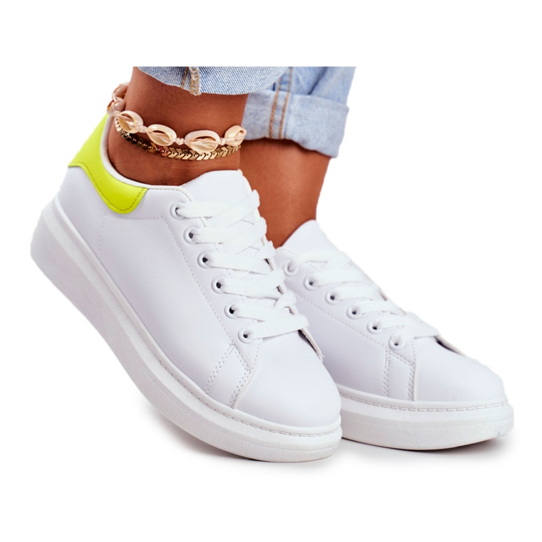 Ženske sportske cipele Lu Boo White Matilda bijela žuta boja