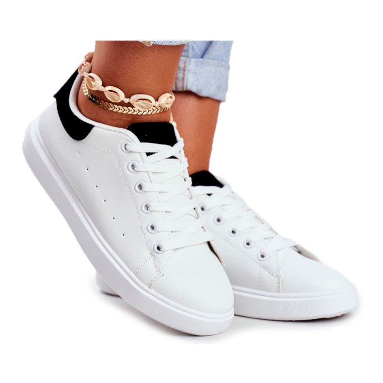 PS1 Ženske sportske cipele bijele s crnom petom Milly bijela