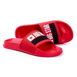 Muške papuče Big Star Classic Red GG174939 bijela crna crvena
