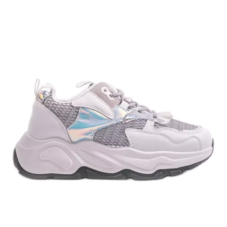 Bijele sportske tenisice sa sivim umetcima RAL-63 bijela siva