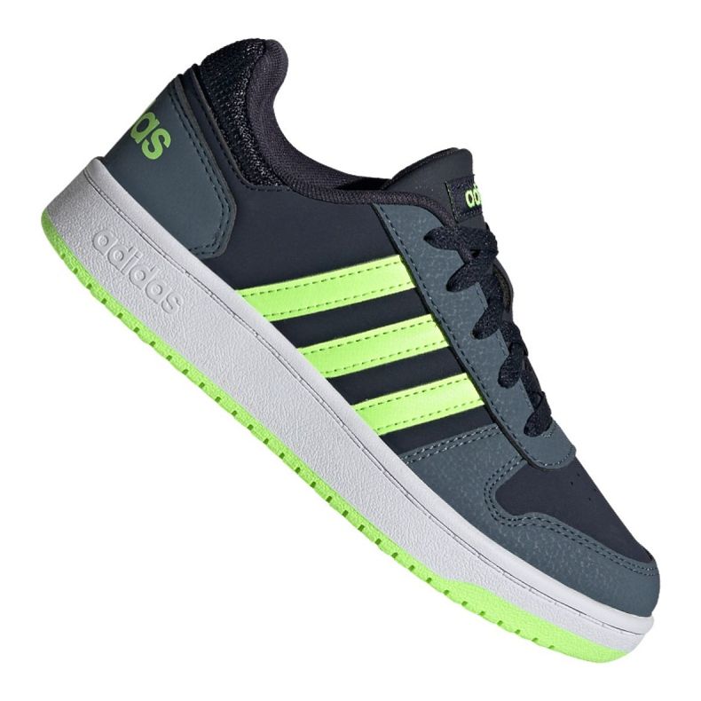 Adidas Hoops 2.0 Jr FW3171 cipele crno mornarsko plava zelena
