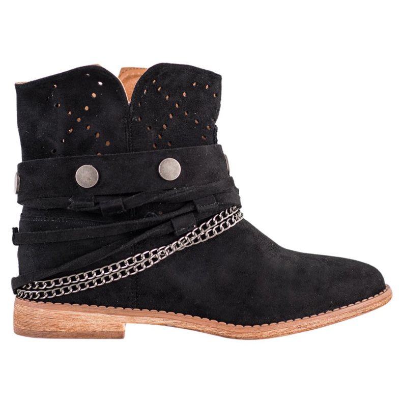 Bella Paris Čizme s ukrasnim prugama crno