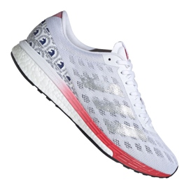 Patike za trčanje adidas Adizero Boston 9 M FX8499 bijela crvena siva