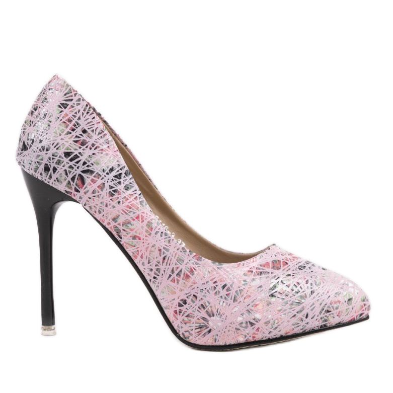 Bež štikle s cvijećem 0116-3 smeđa raznobojna