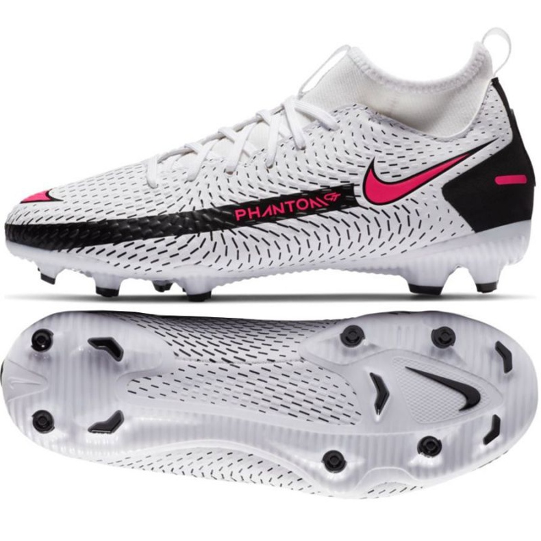 Nike Phantom Gt Academy Df FG / MG Jr CW6694-160 nogometne cipele raznobojna bijela