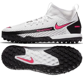 Nike Phantom Gt Academy Df Tf Jr CW6695-160 obuća za nogomet bijela šaren