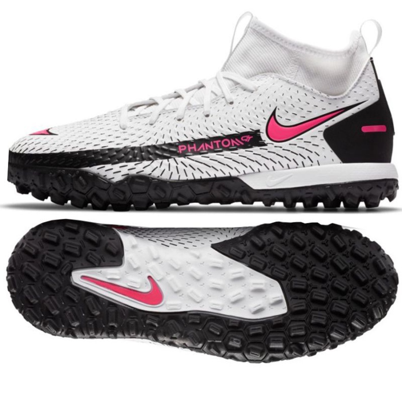 Nike Phantom Gt Academy Df Tf Jr CW6695-160 nogometne cipele raznobojna bijela