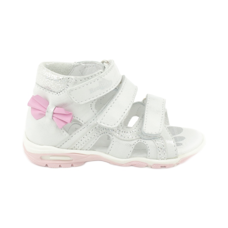 Sandale s mašnom Ren But 1489 bijelo posrebrene ružičasta srebro