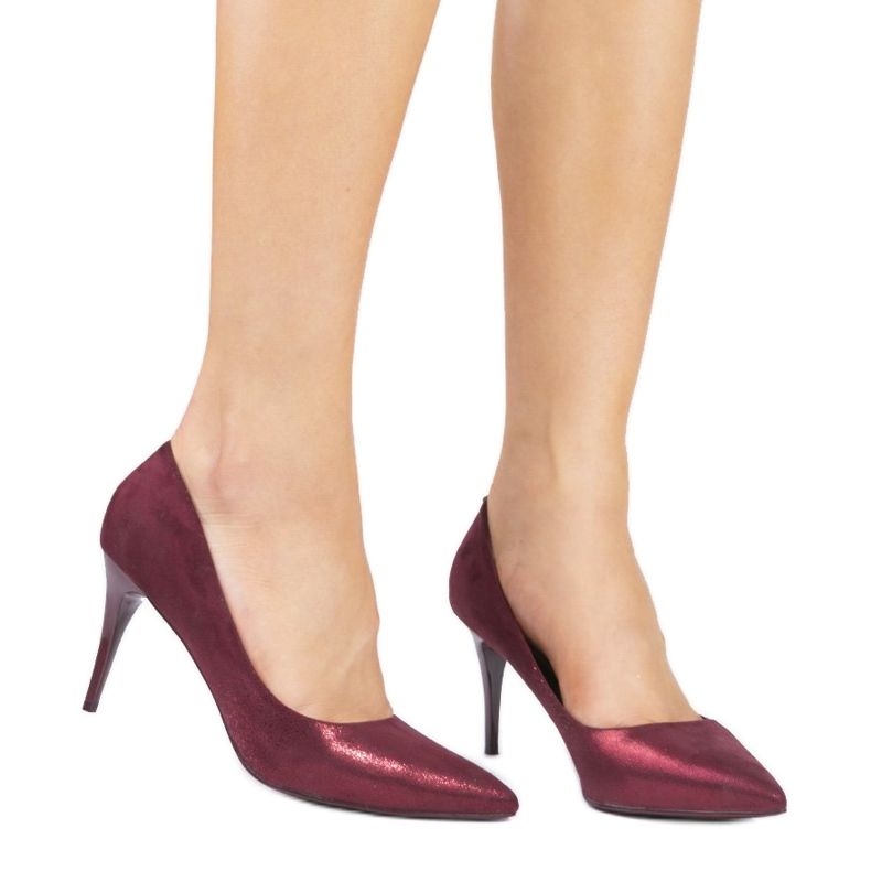 Ružičaste klasične štikle od ekološkog antilopa DD50P crvena