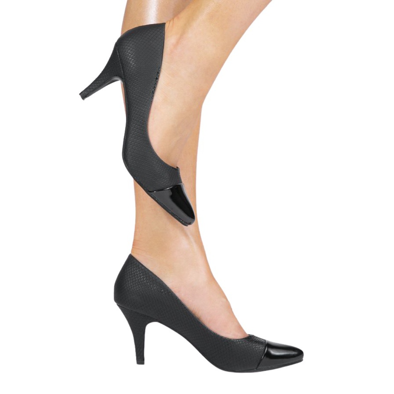 Crne pumpe na peti YS-437 crno